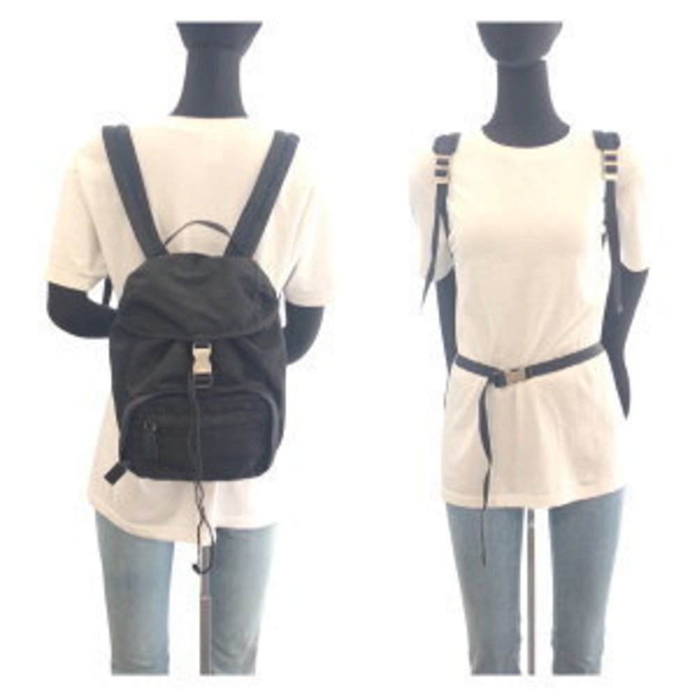 Prada Triangular Backpack Nylon Black Tessuto - image 6